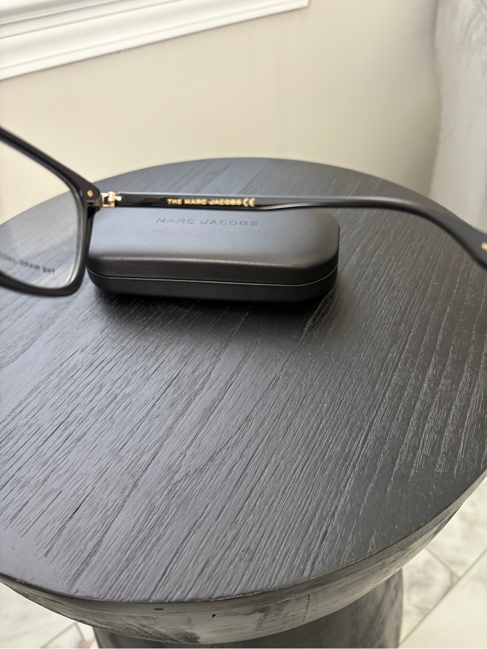 NEW Marc Jacobs Black Square Acetate Eyeglasses with Gold Accents - Picture 3 of 6
